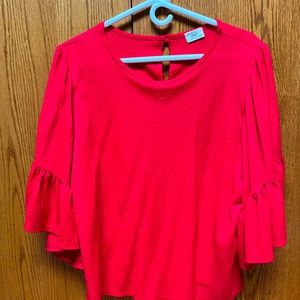 Red bell Sleeve Top